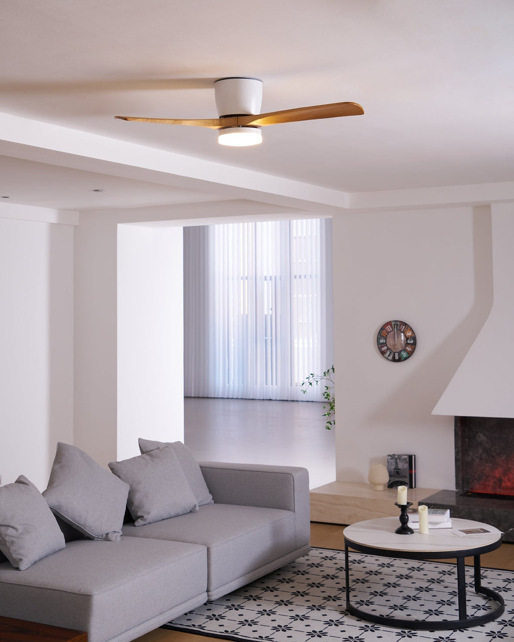 Plafonnier Ventilateur Elena en Bois