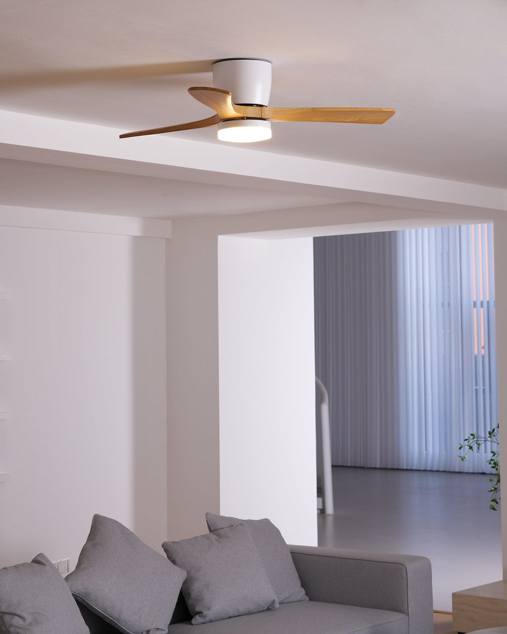Plafonnier Ventilateur Elena en Bois