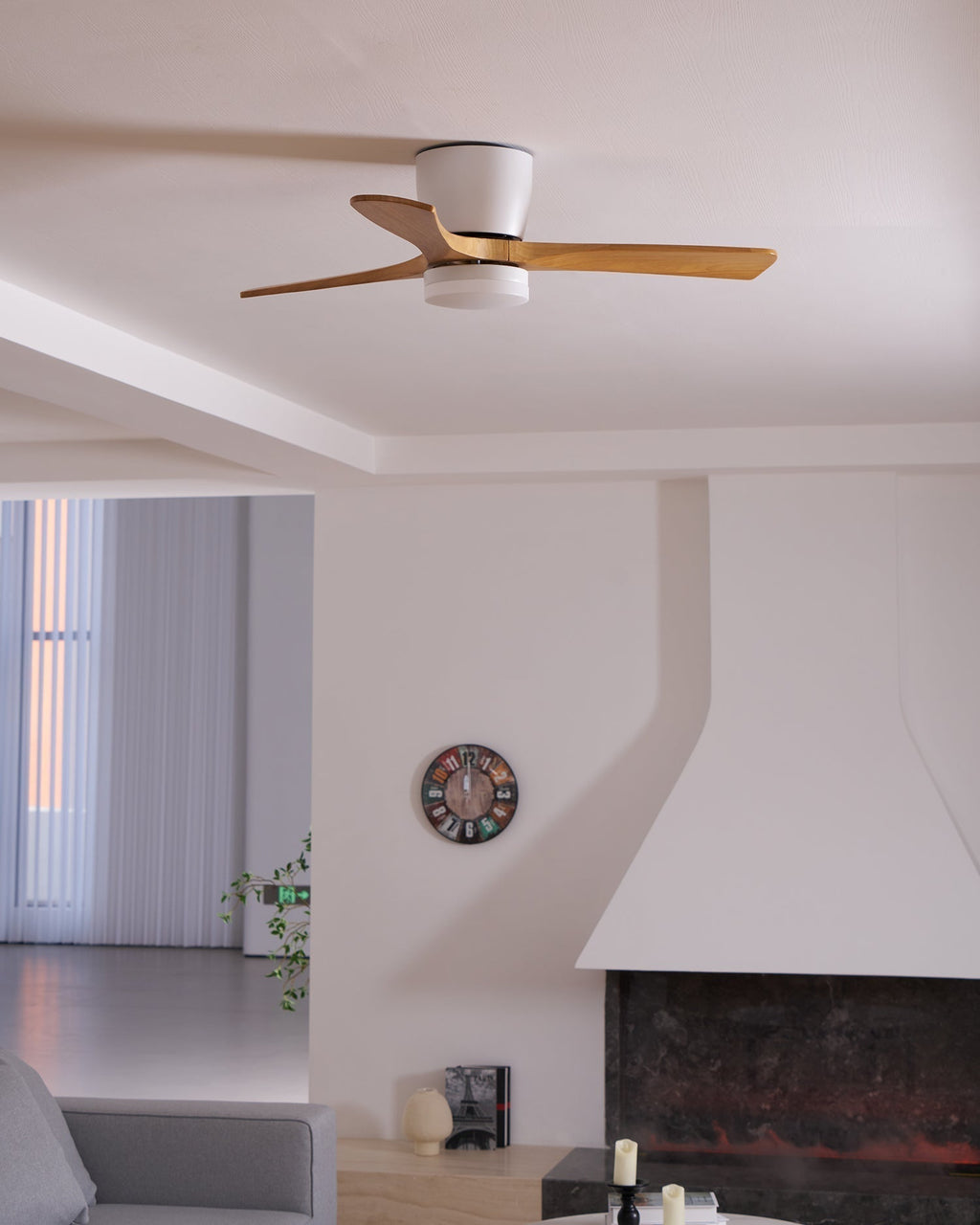 Plafonnier Ventilateur Elena en Bois