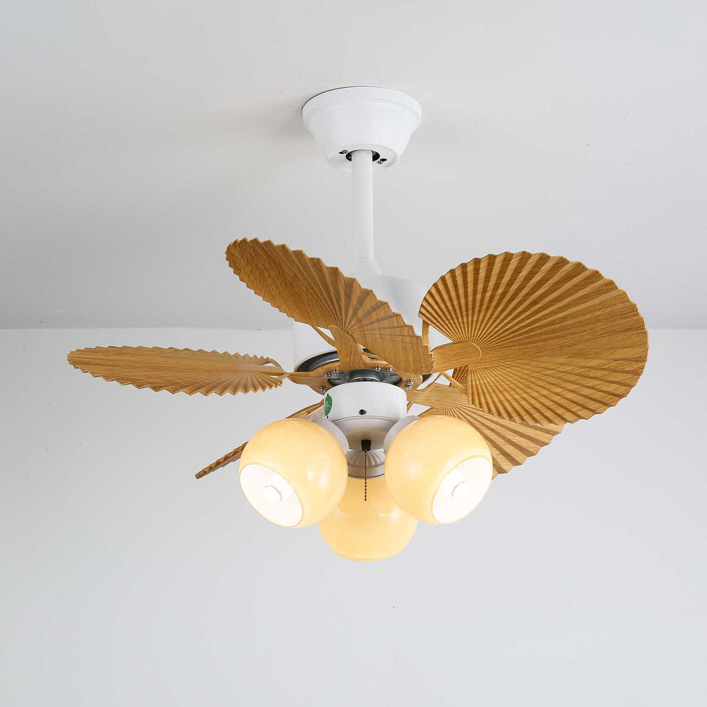 Plafonnier Ventilateur Aurelia Verre Vintage