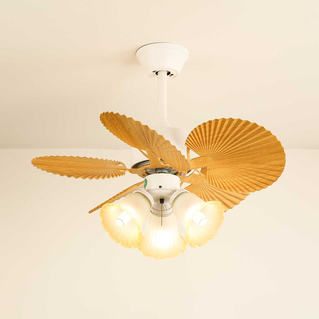 Plafonnier Ventilateur Aurelia Verre Vintage