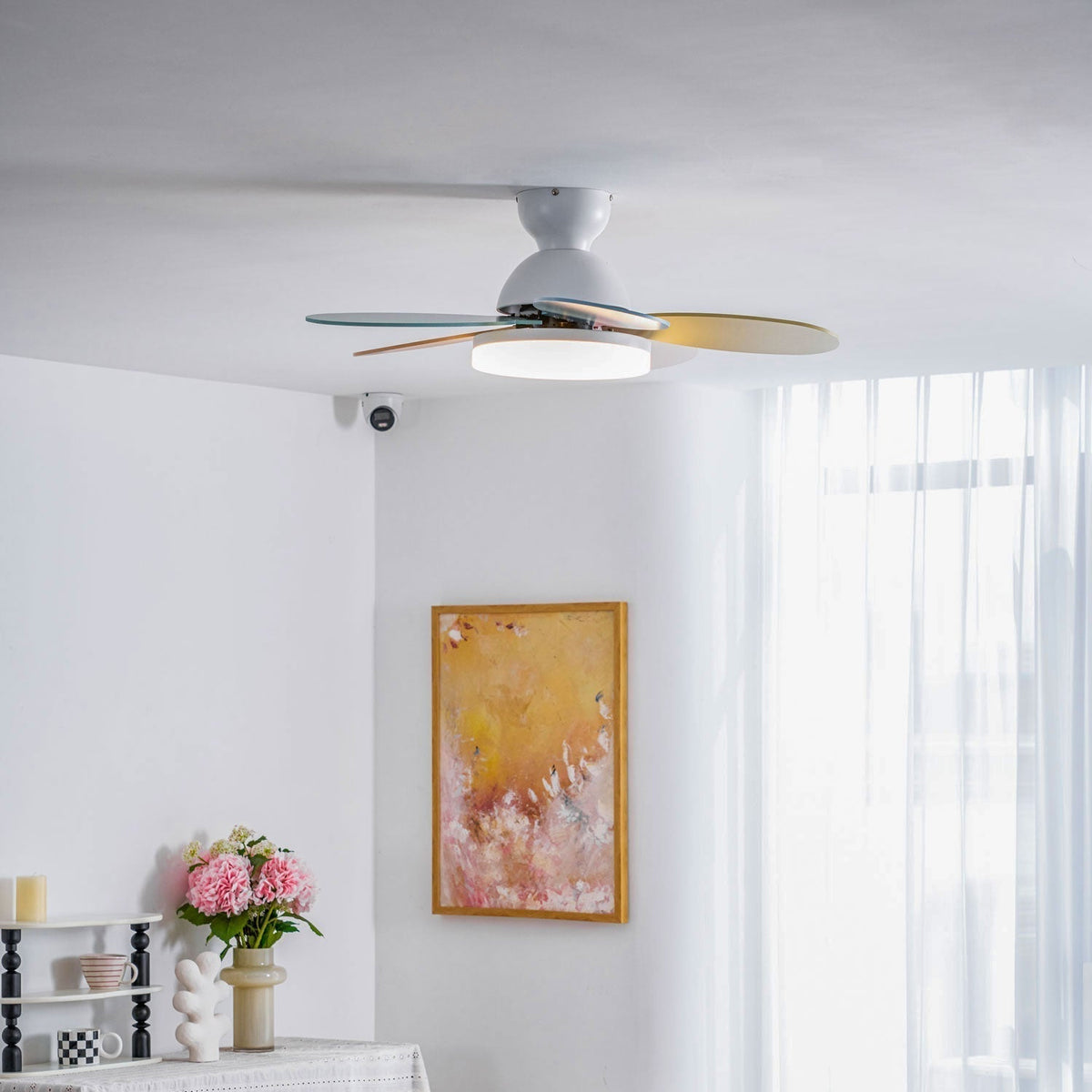 Plafonnier Ventilateur Liora Coloré