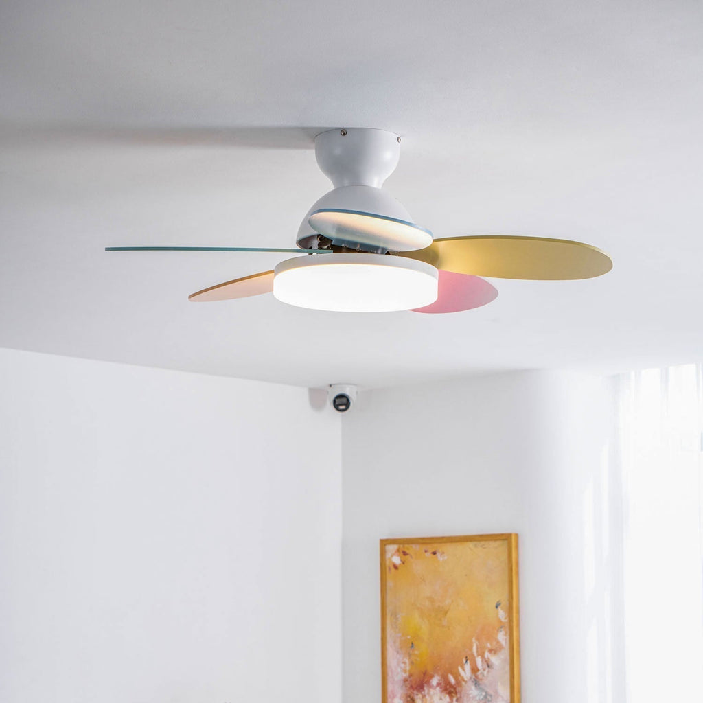 Plafonnier Ventilateur Liora Coloré