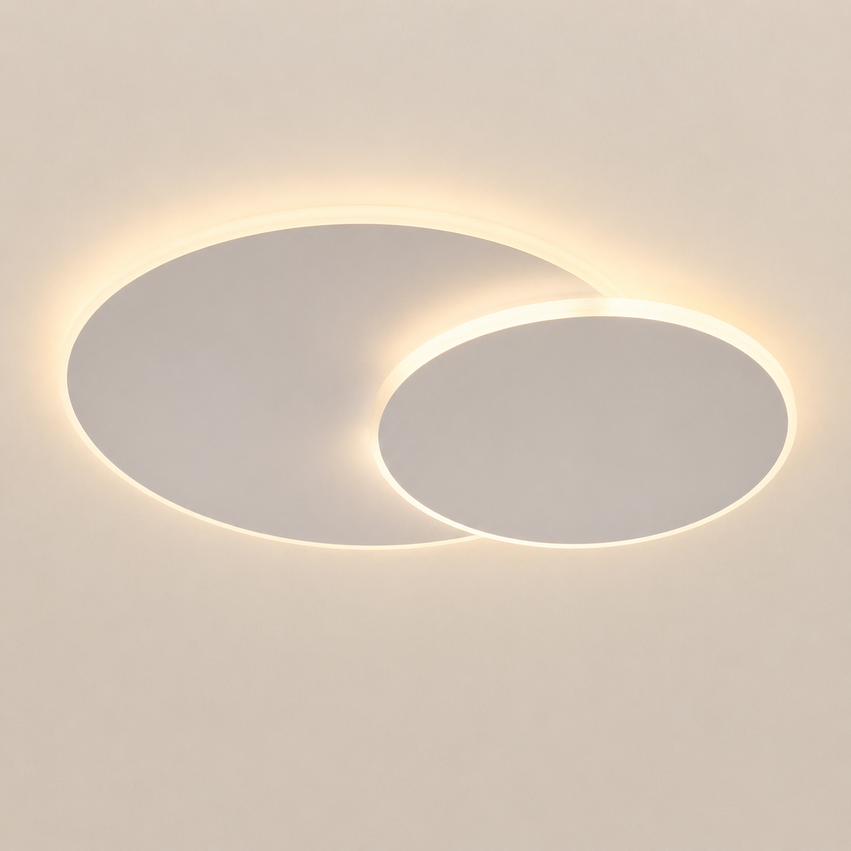 Plafonnier LED Double Rond Lumineux