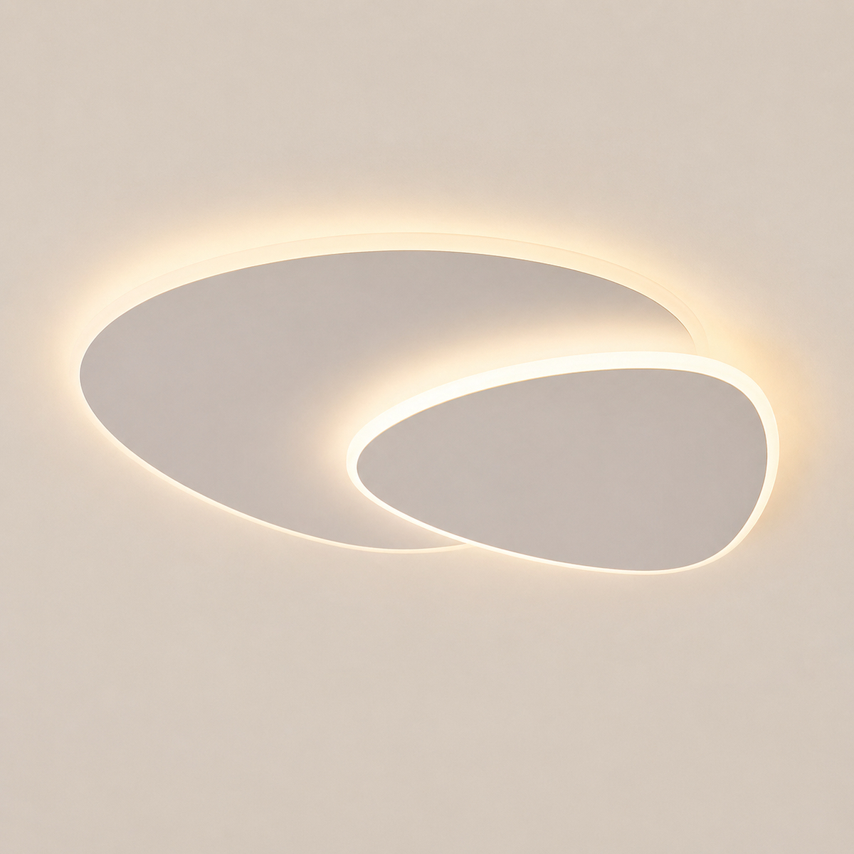 Plafonnier LED Double Galet Lumineux
