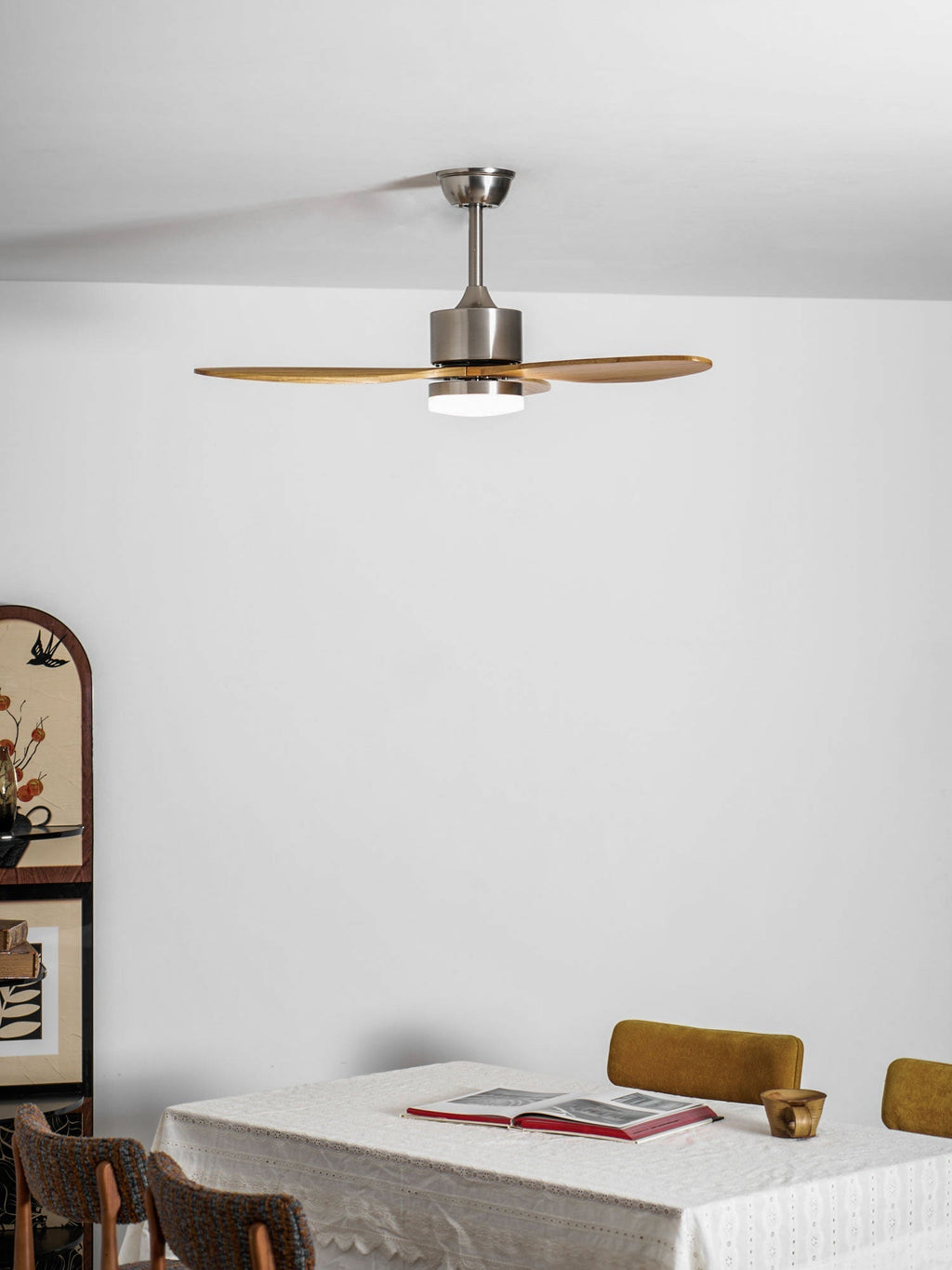 Plafonnier Ventilateur HushGlow en Bois