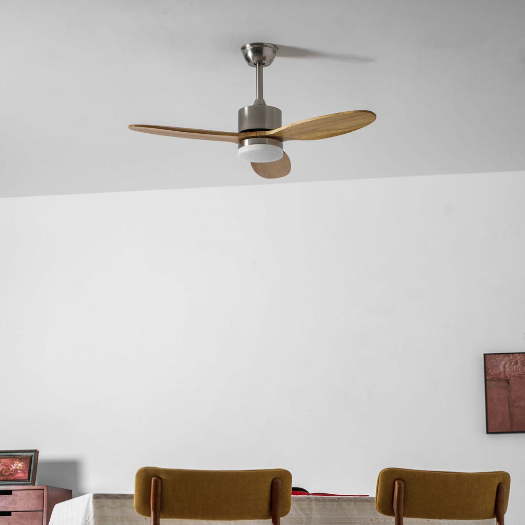 Plafonnier Ventilateur HushGlow en Bois