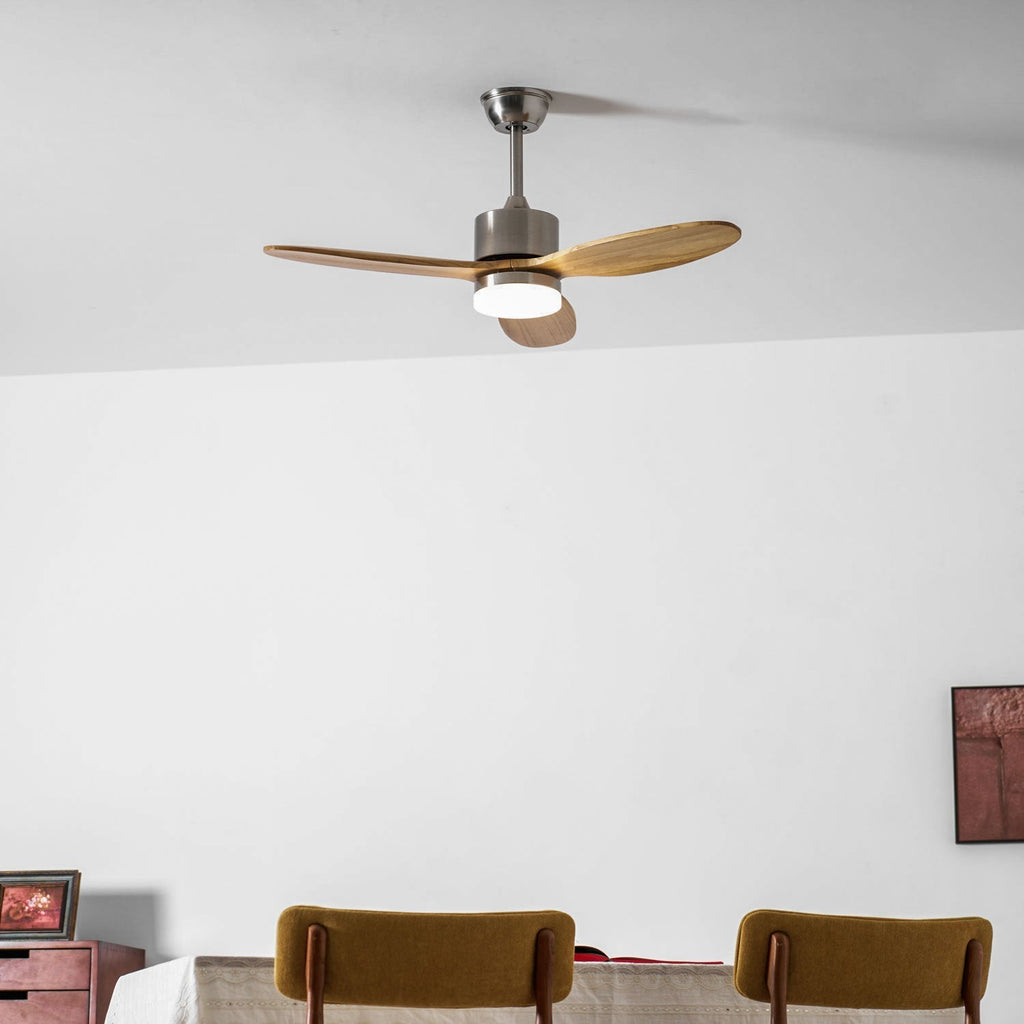 Plafonnier Ventilateur HushGlow en Bois