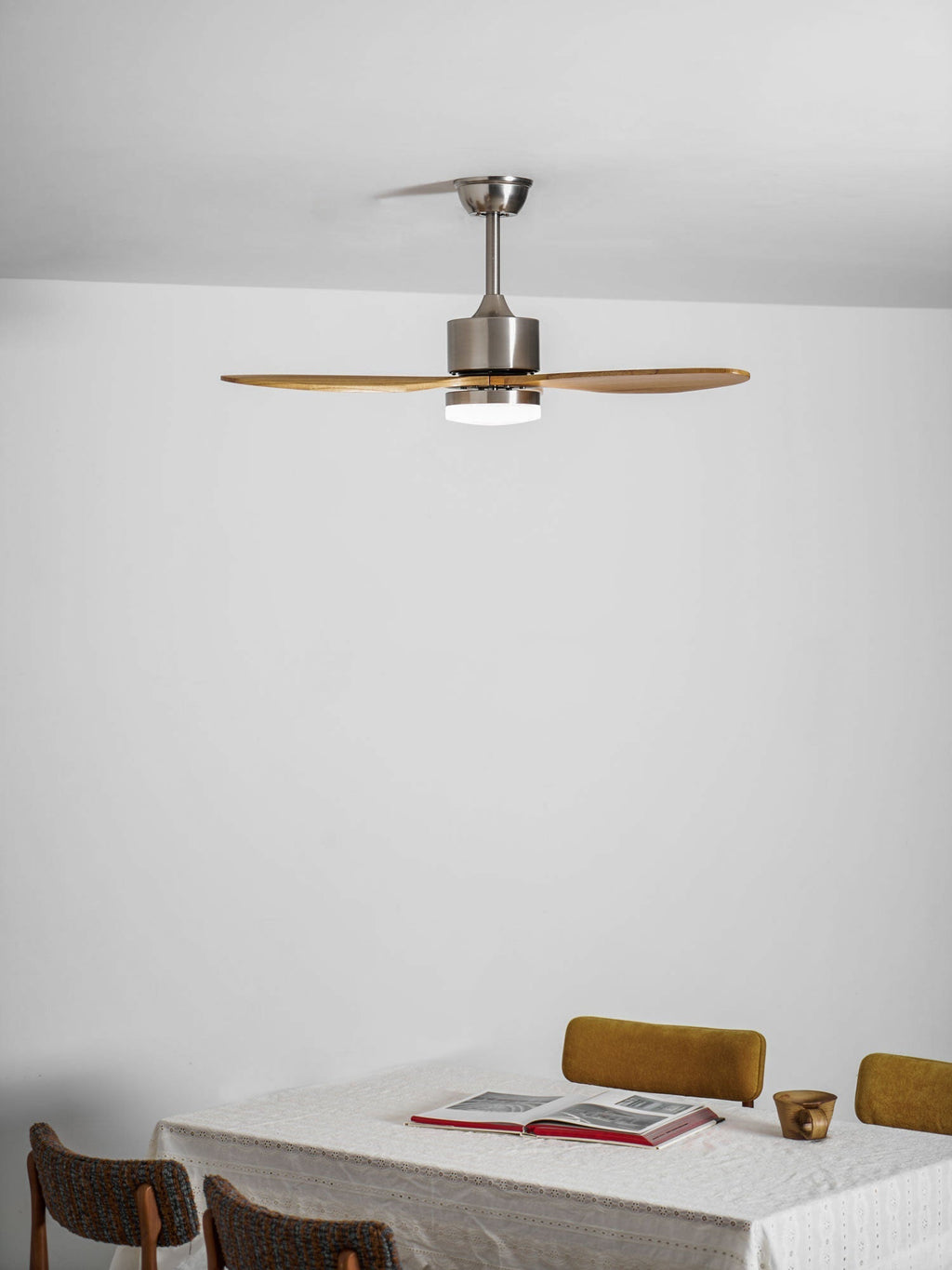 Plafonnier Ventilateur HushGlow en Bois
