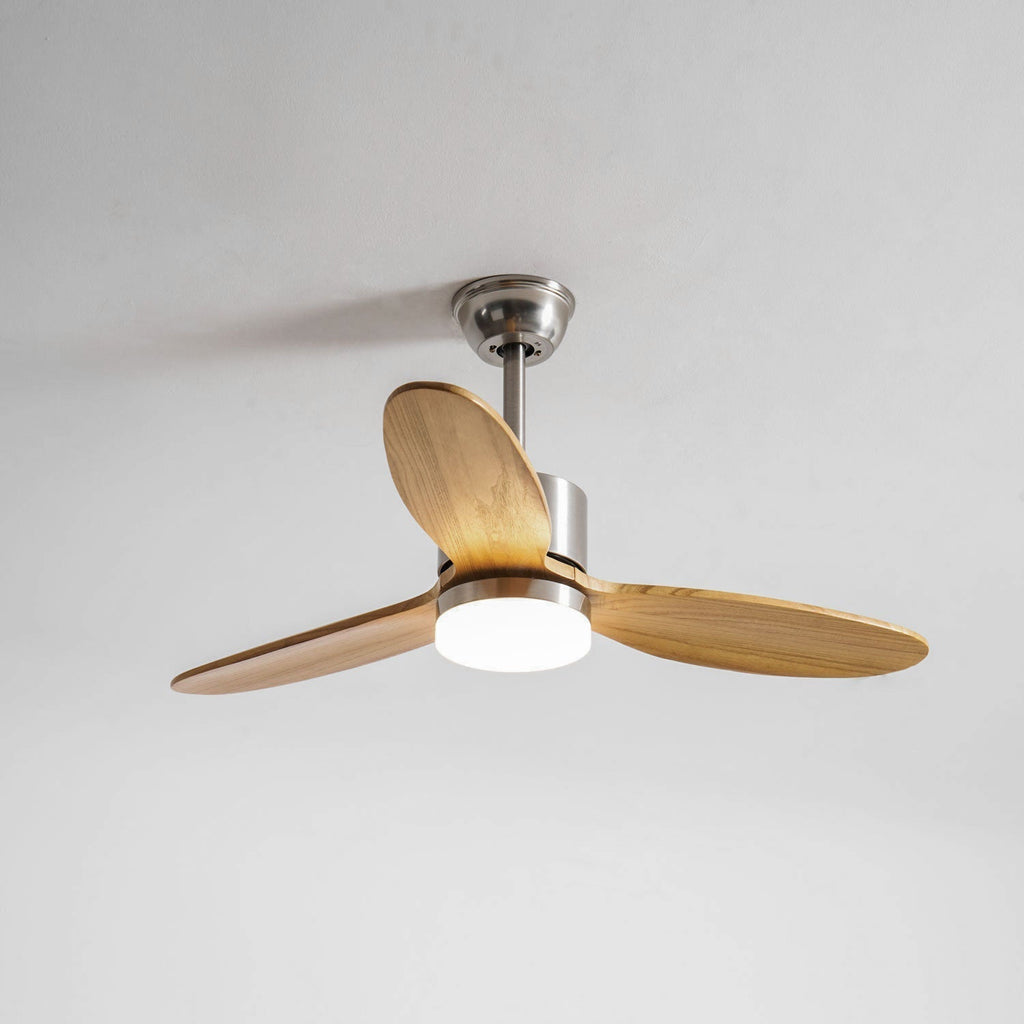 Plafonnier Ventilateur HushGlow en Bois