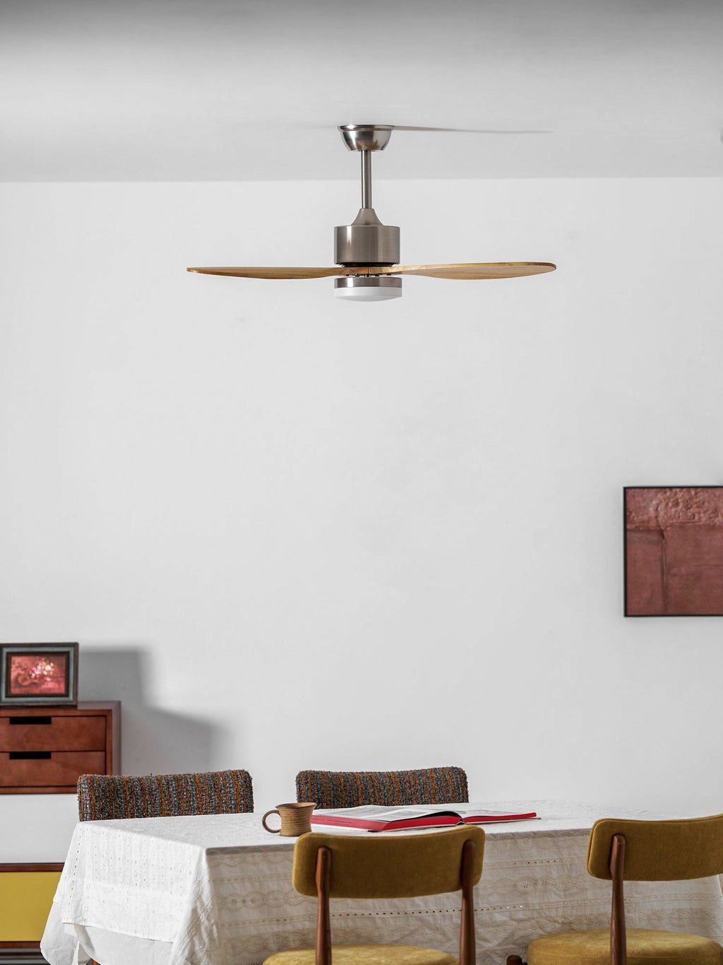 Plafonnier Ventilateur HushGlow en Bois