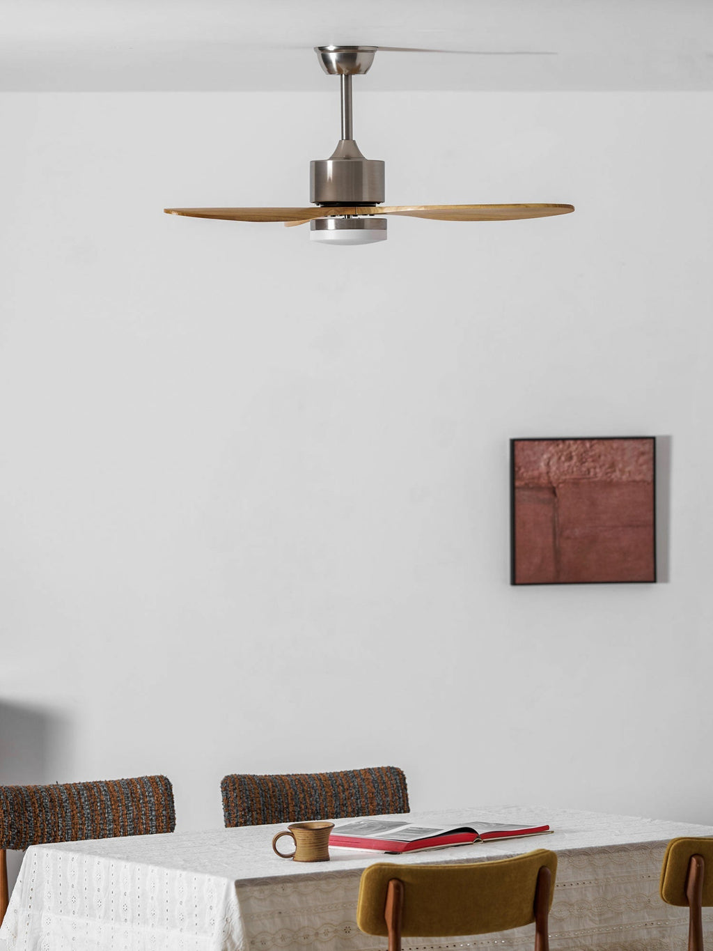 Plafonnier Ventilateur HushGlow en Bois