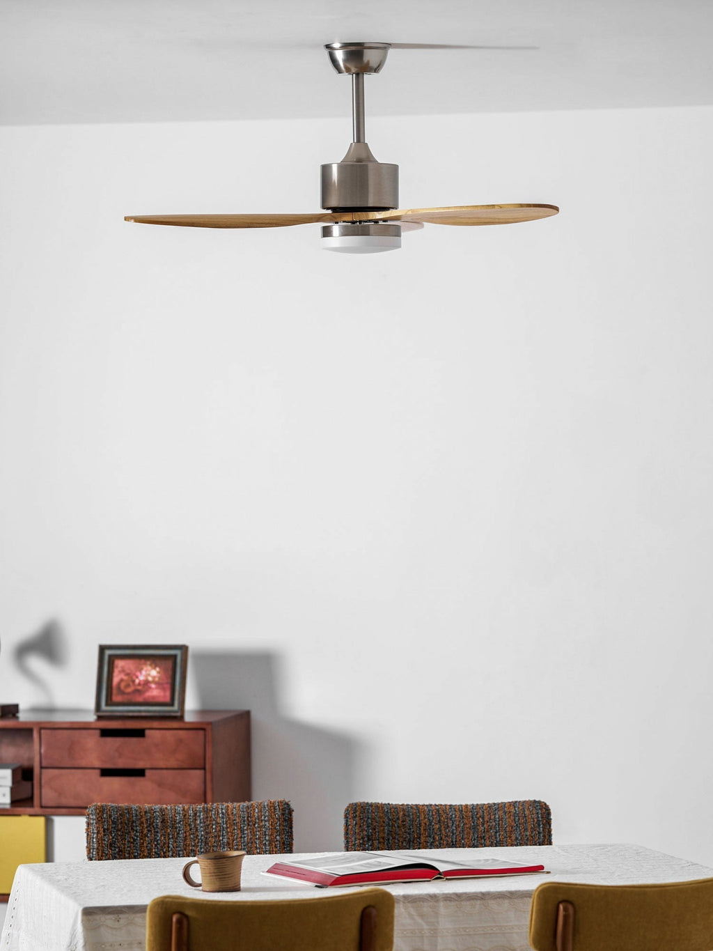 Plafonnier Ventilateur HushGlow en Bois