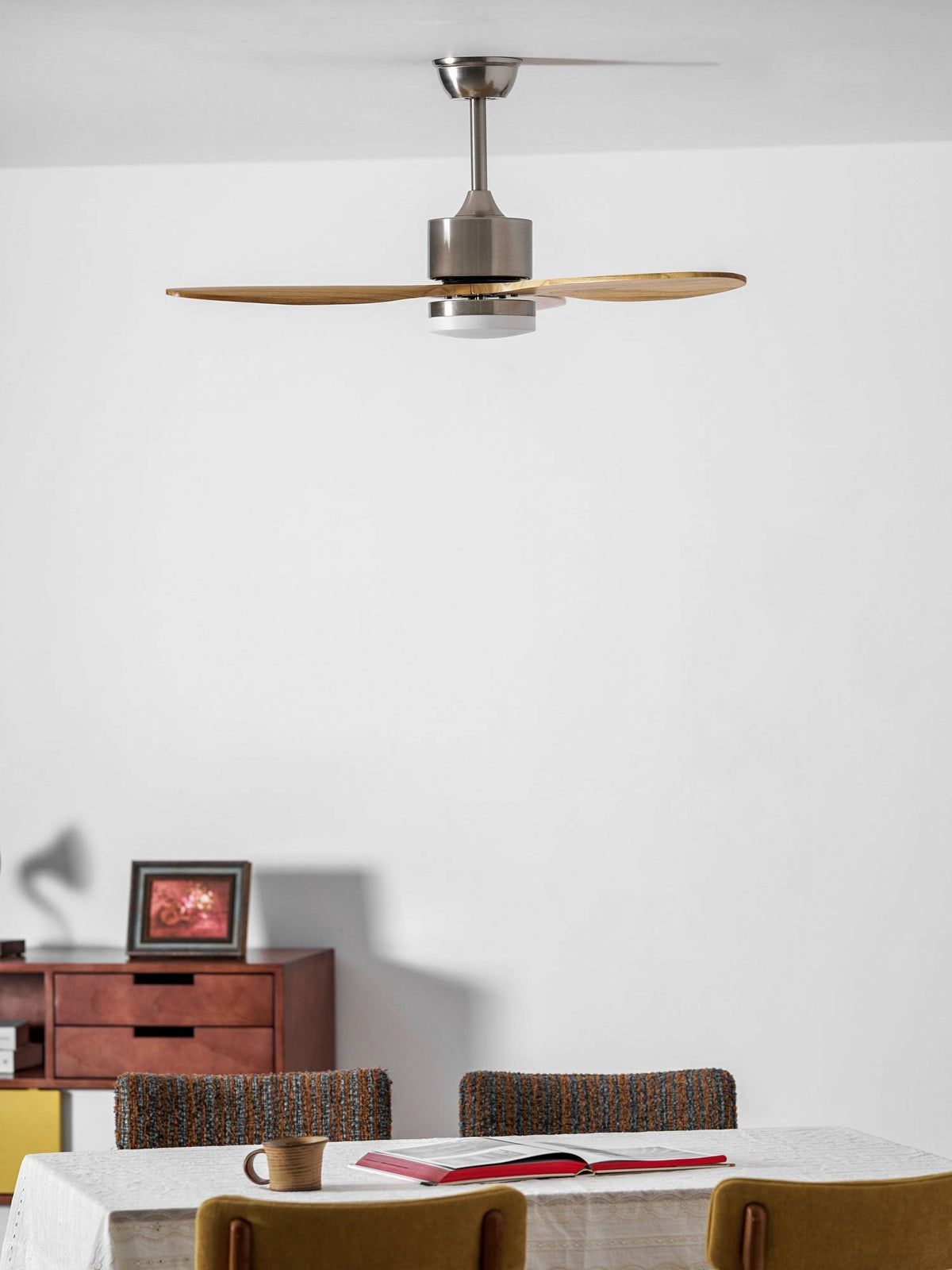 Plafonnier Ventilateur HushGlow en Bois