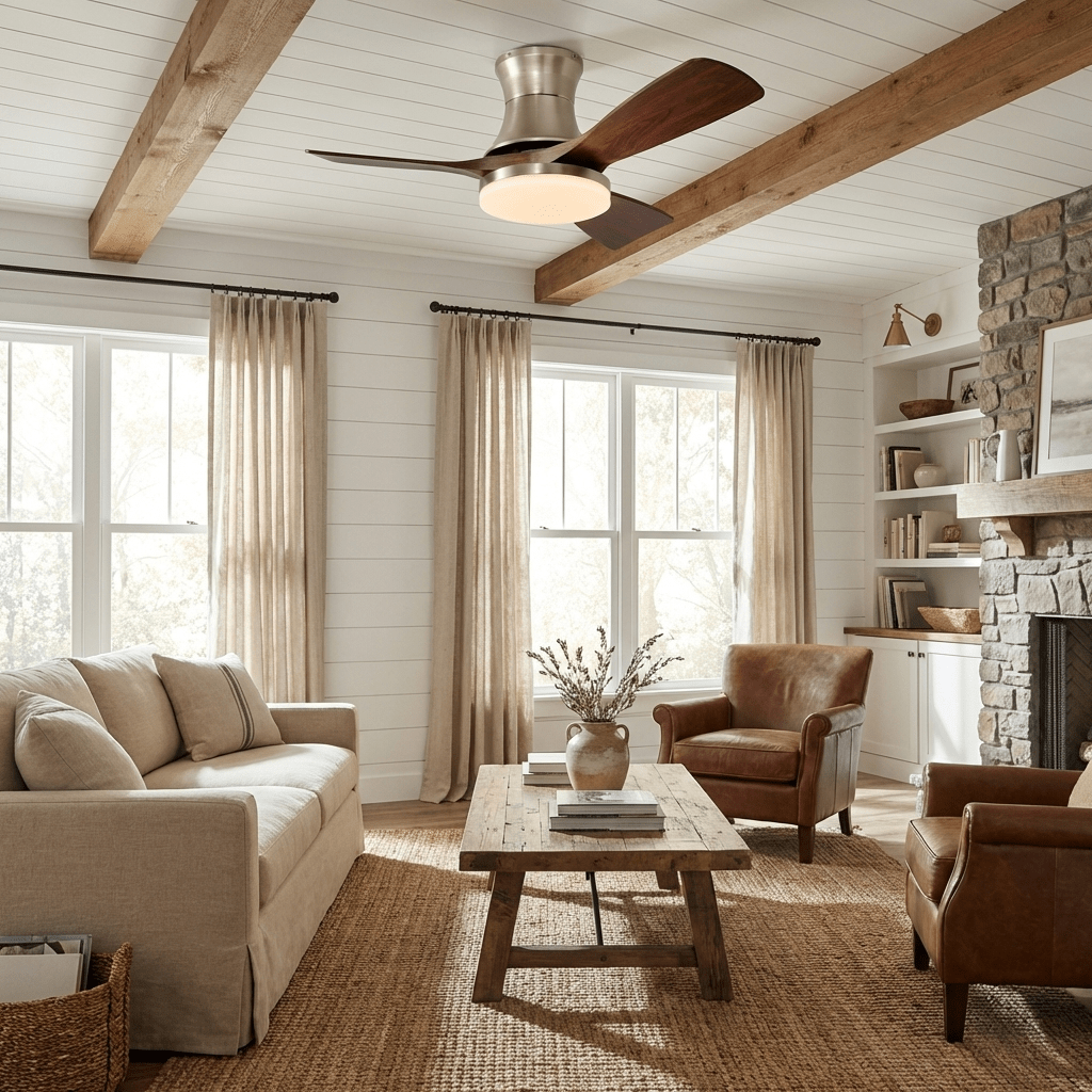 Plafonnier Ventilateur Rowan Nickel