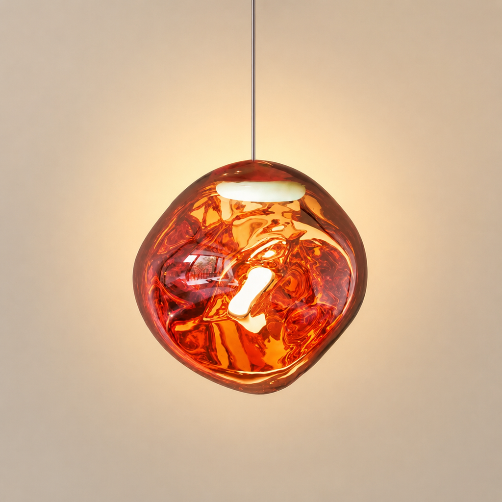 Suspension LED Organique Design Effet Verre