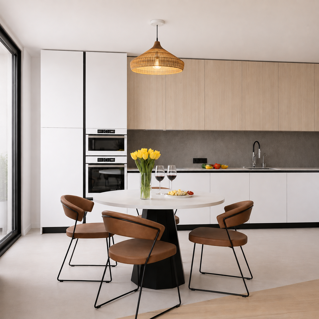 Suspension Rotin Tressé Forme Cloche