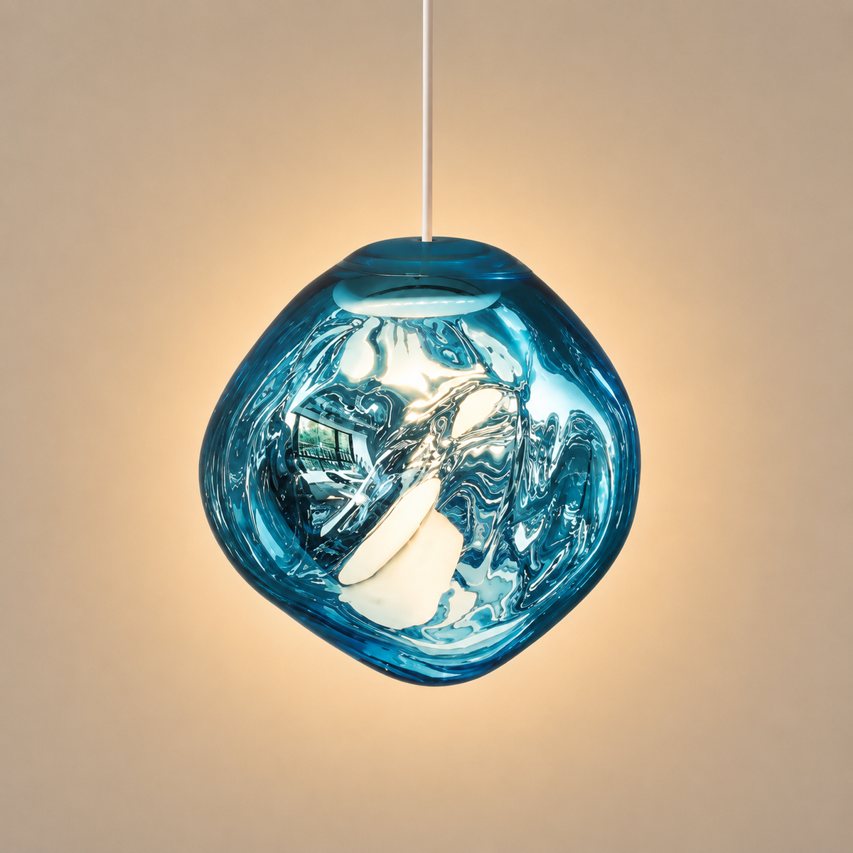 Suspension LED Organique Design Effet Verre