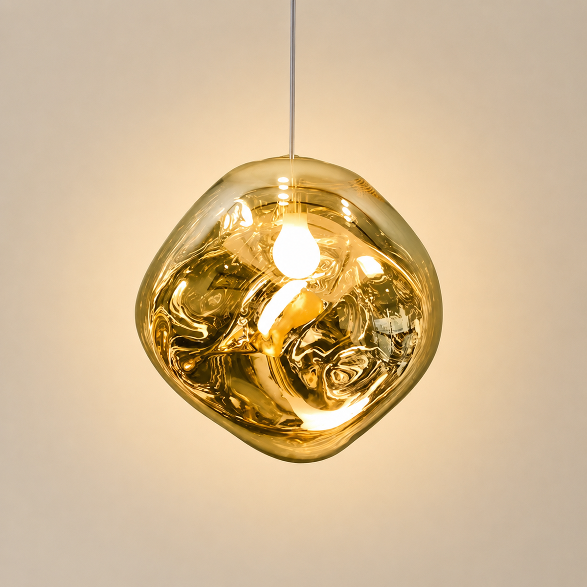 Suspension LED Organique Design Effet Verre