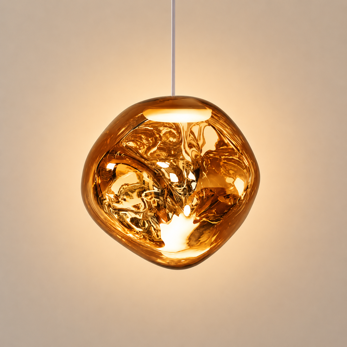 Suspension LED Organique Design Effet Verre
