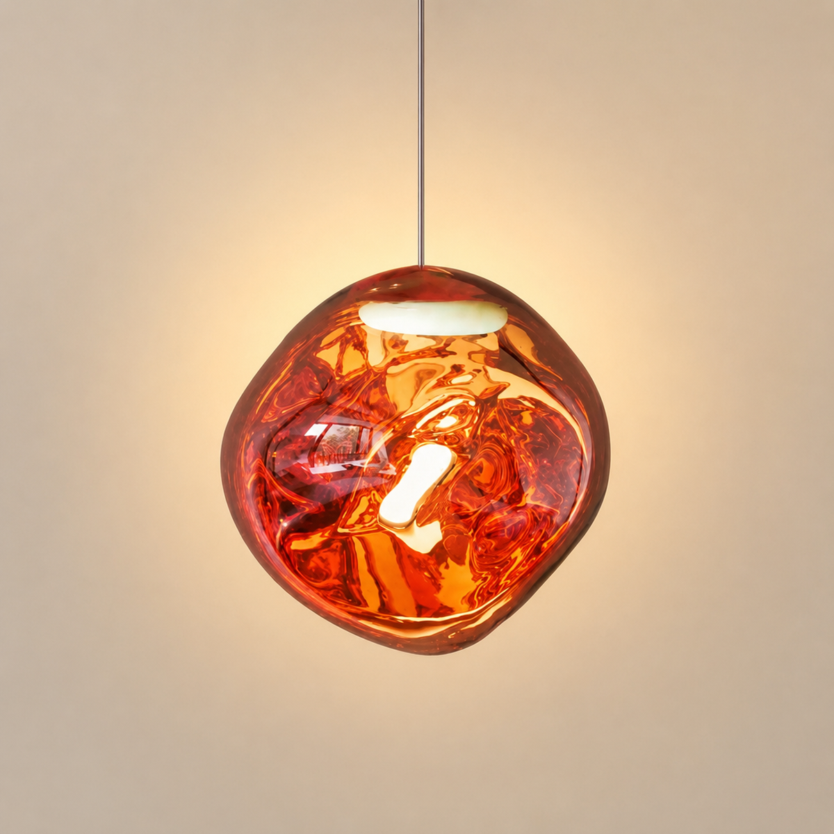 Suspension LED Organique Design Effet Verre