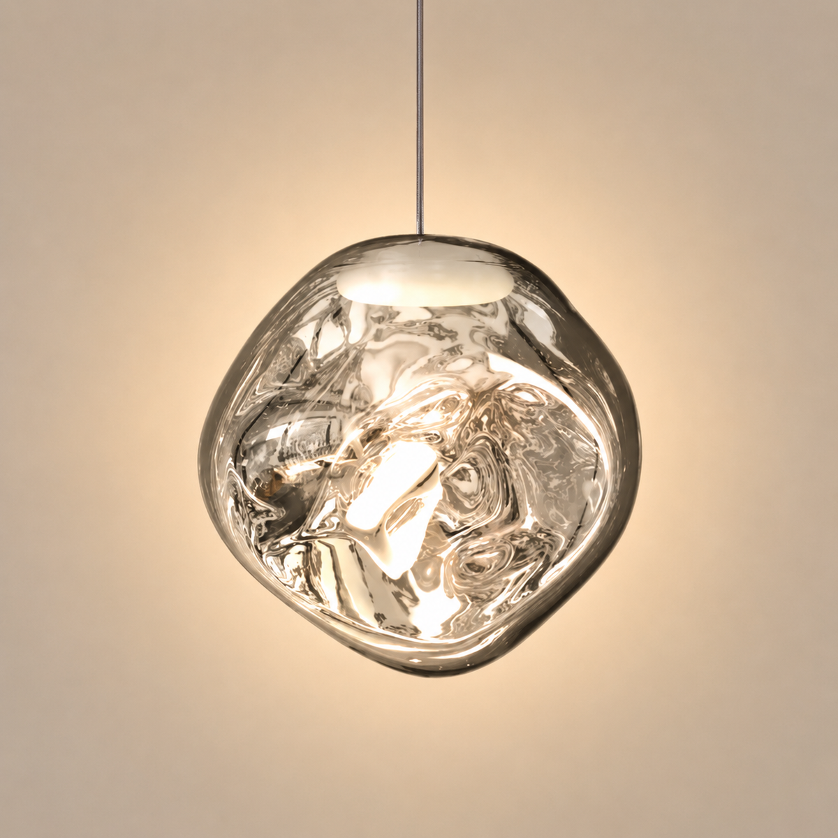 Suspension LED Organique Design Effet Verre