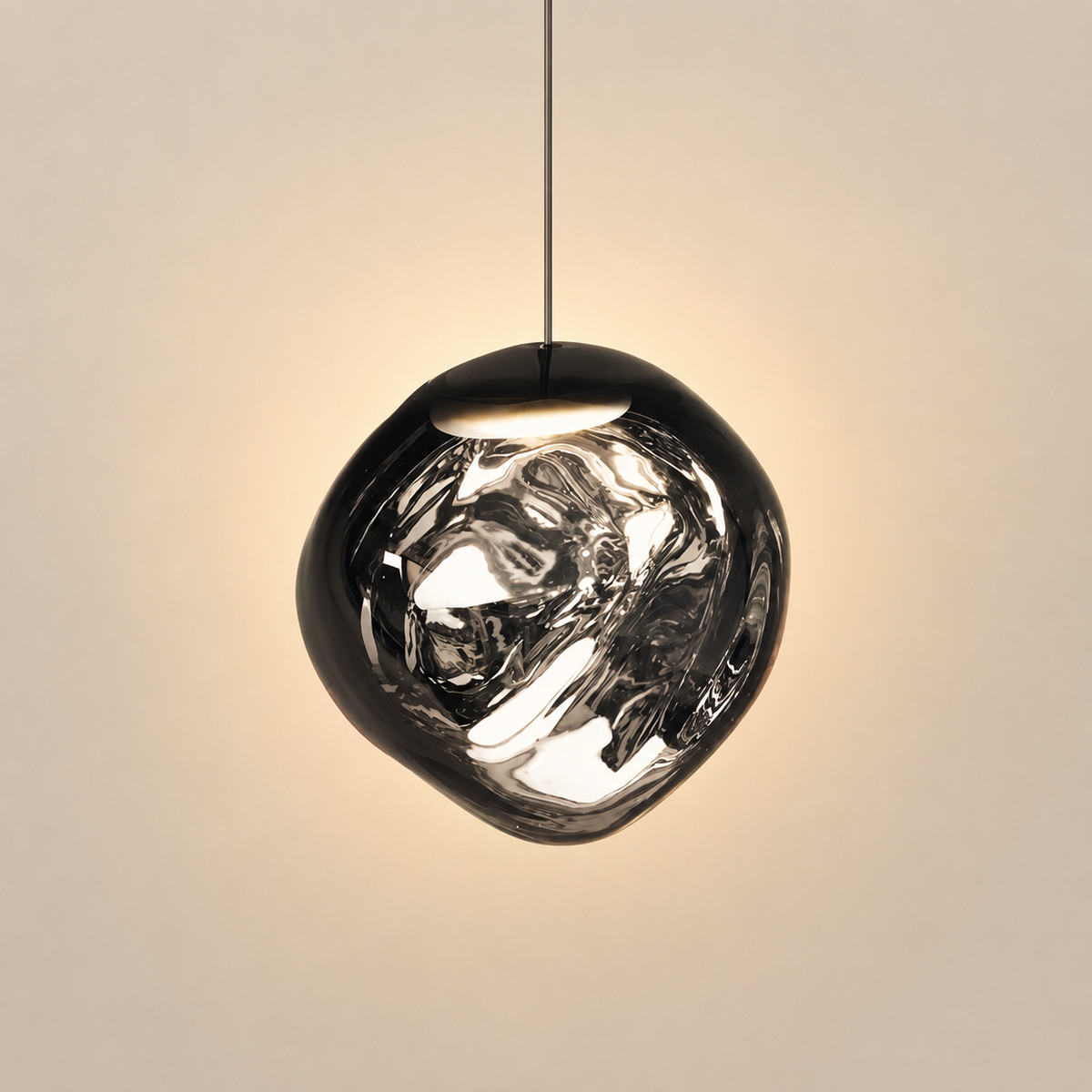 Suspension LED Organique Design Effet Verre