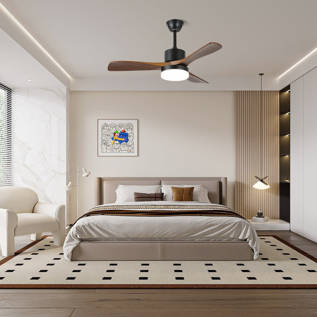 Plafonnier Ventilateur Darian Minimaliste