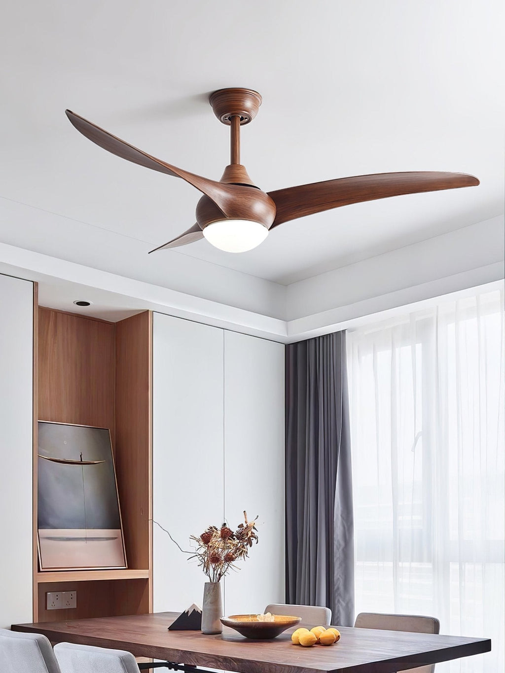 Plafonnier Ventilateur Zatheora Naturel
