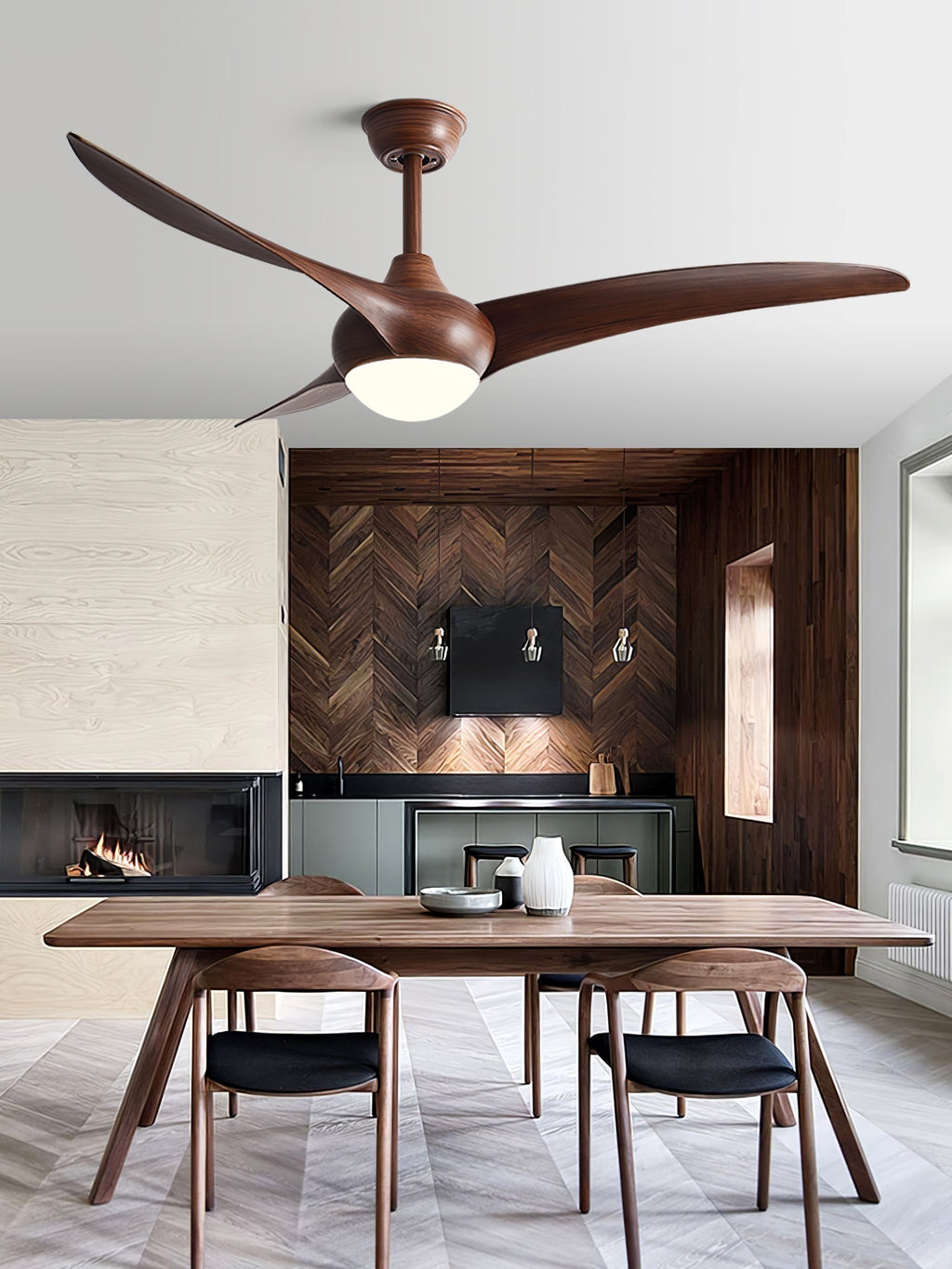 Plafonnier Ventilateur Zatheora Naturel