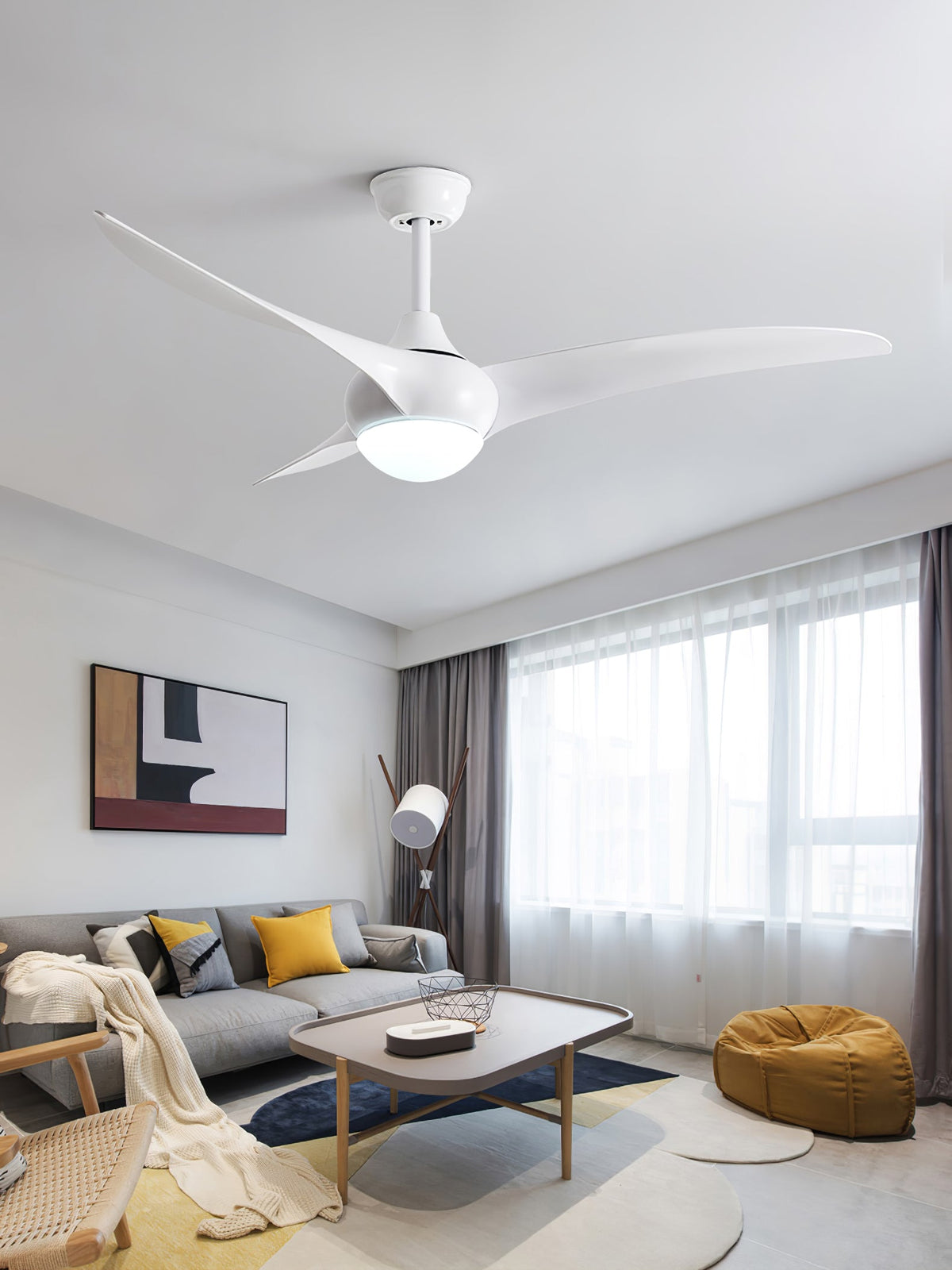 Plafonnier Ventilateur Zatheora Naturel