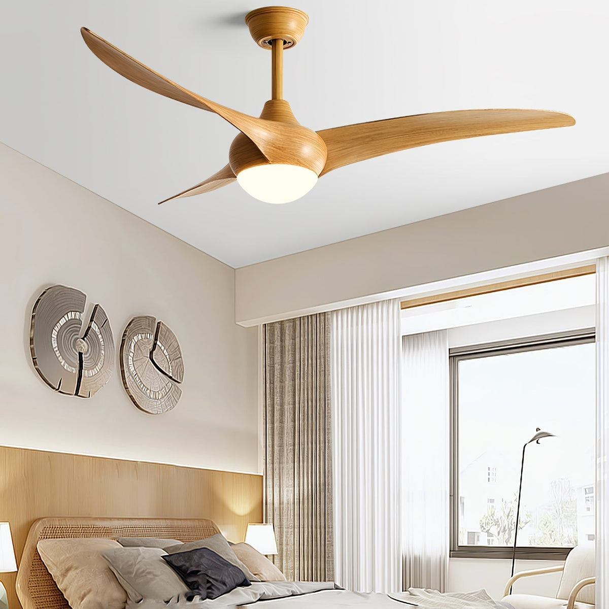 Plafonnier Ventilateur Zatheora Naturel