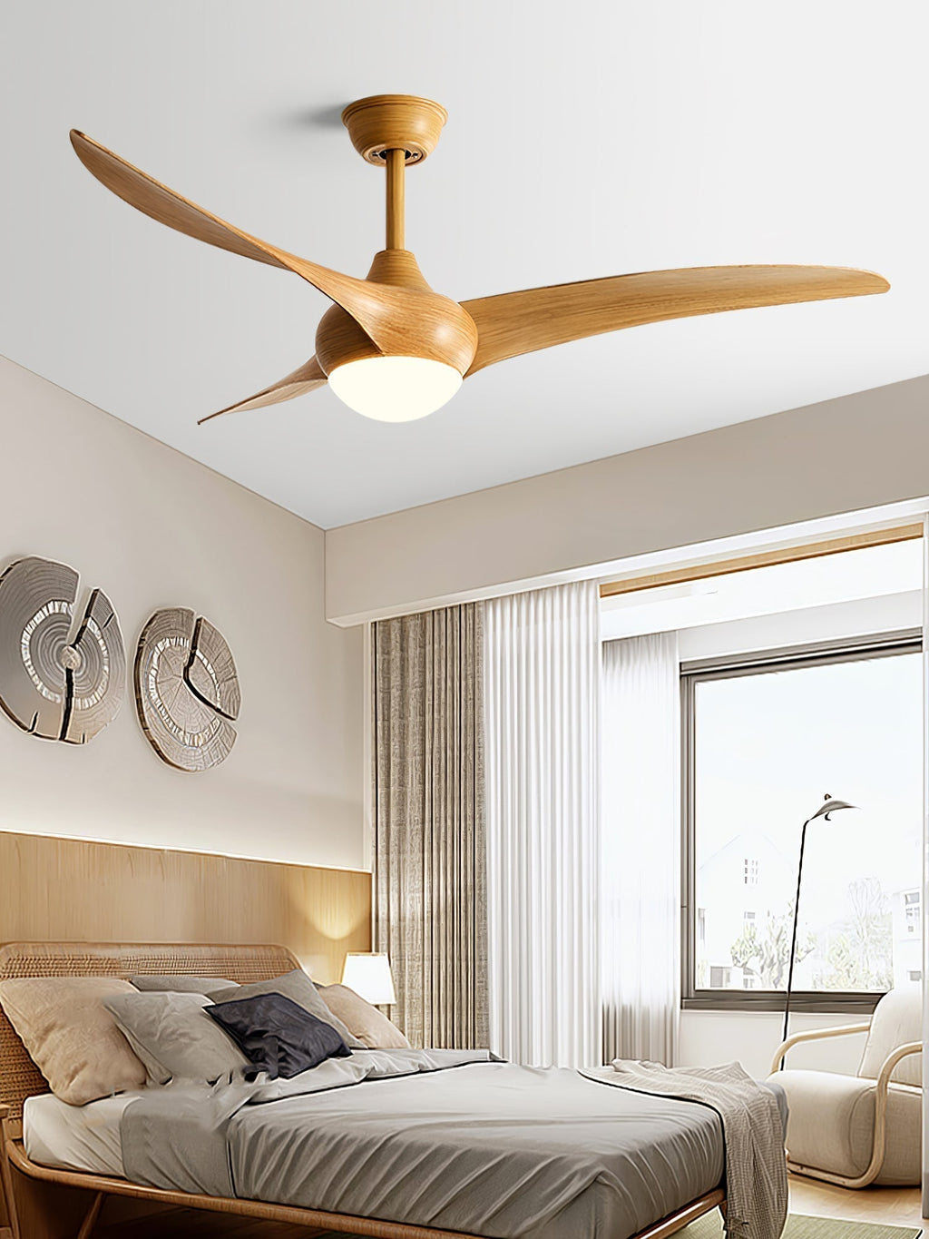Plafonnier Ventilateur Zatheora Naturel