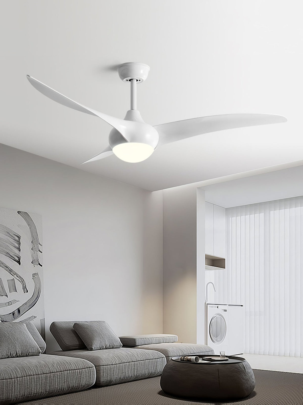 Plafonnier Ventilateur Zatheora Naturel