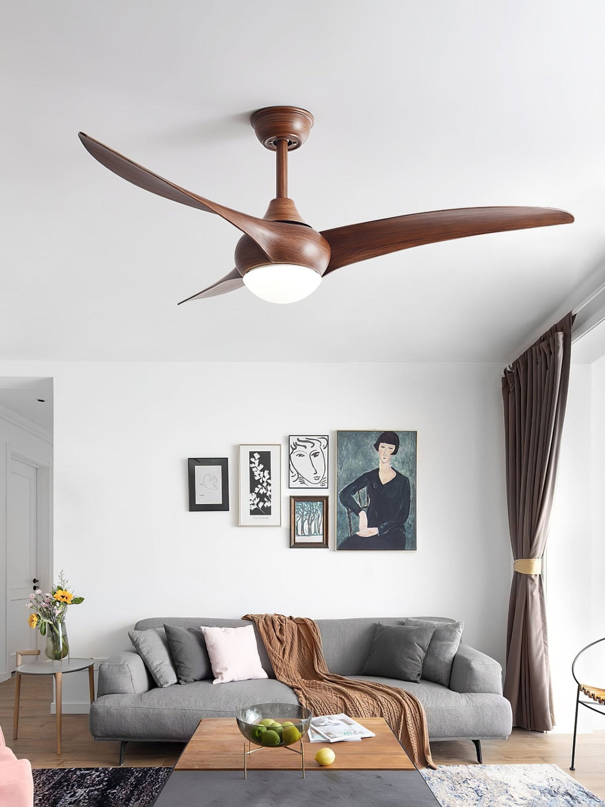 Plafonnier Ventilateur Zatheora Naturel