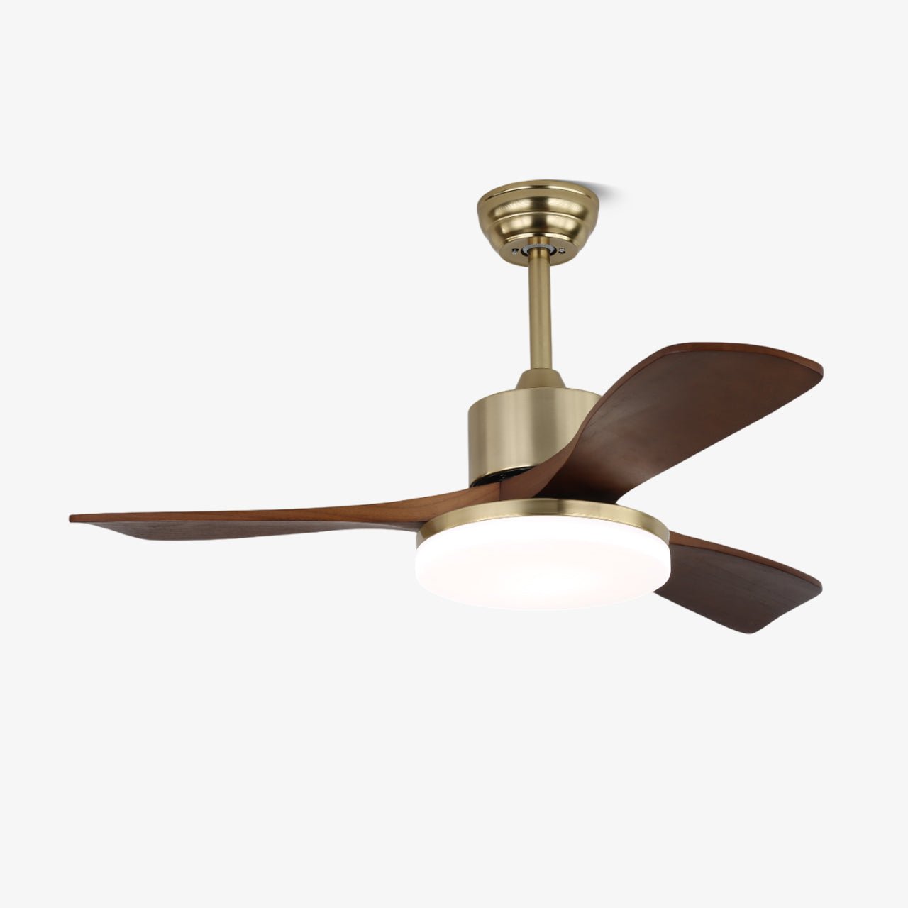 Plafonnier Ventilateur Selora Laiton & Bois