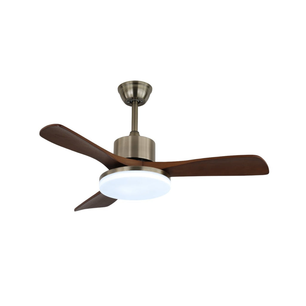 Plafonnier Ventilateur Selora Laiton & Bois