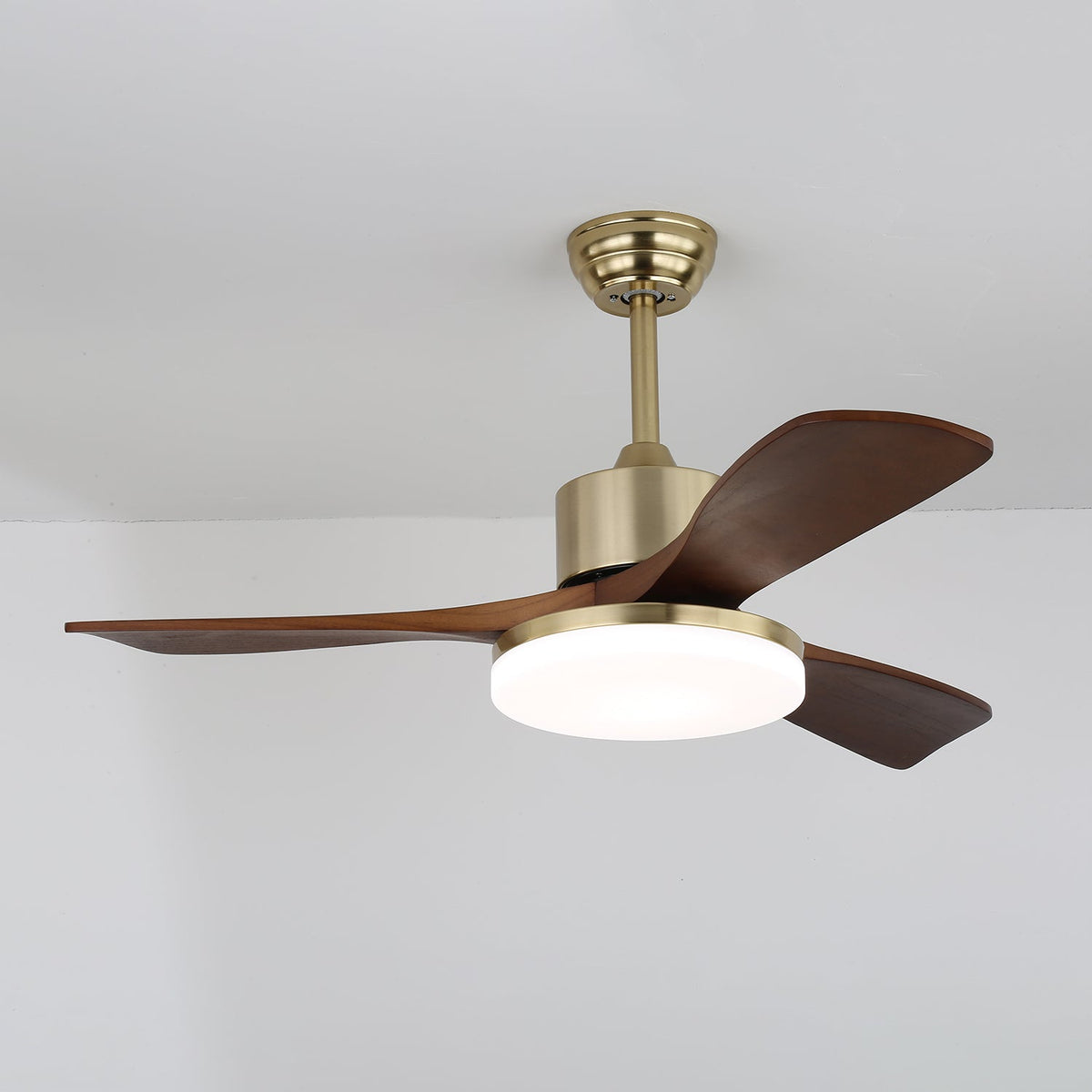 Plafonnier Ventilateur Selora Laiton & Bois
