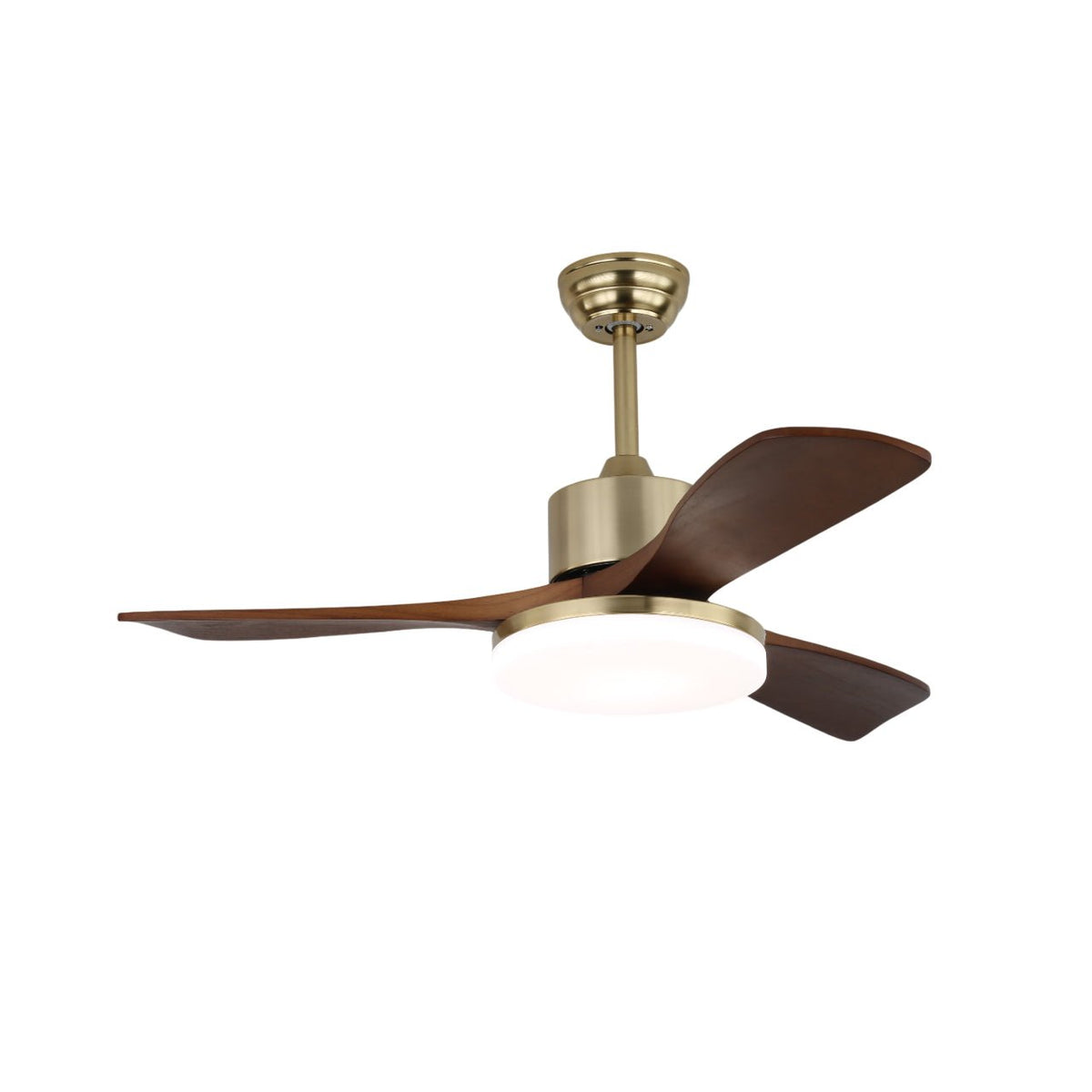 Plafonnier Ventilateur Selora Laiton & Bois