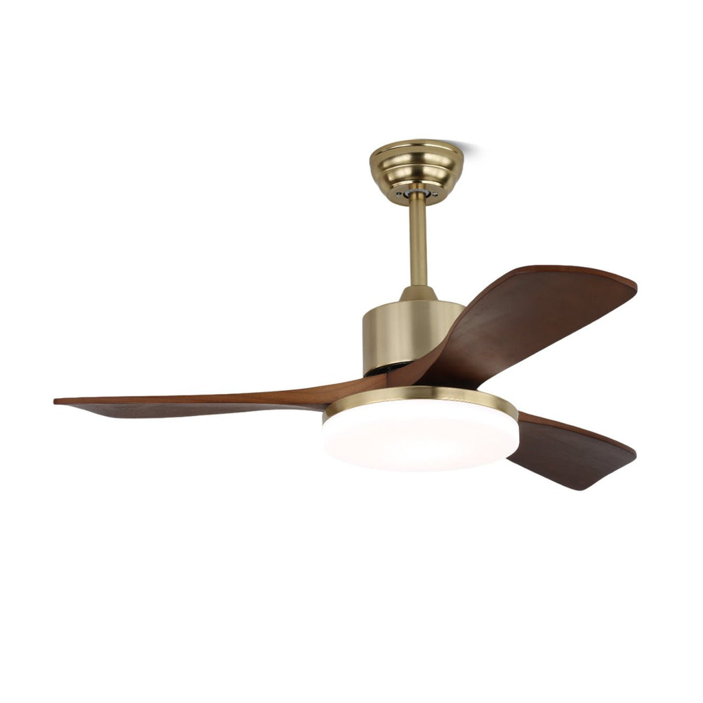 Plafonnier Ventilateur Selora Laiton & Bois