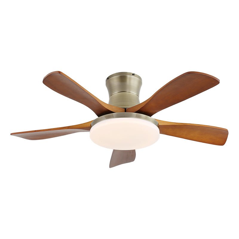 Plafonnier Ventilateur Elara Laiton & Bois