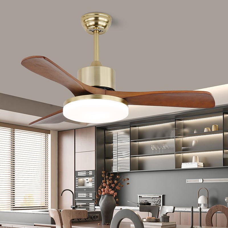 Plafonnier Ventilateur Elara Laiton & Bois