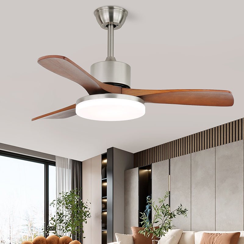 Plafonnier Ventilateur Elara Laiton & Bois