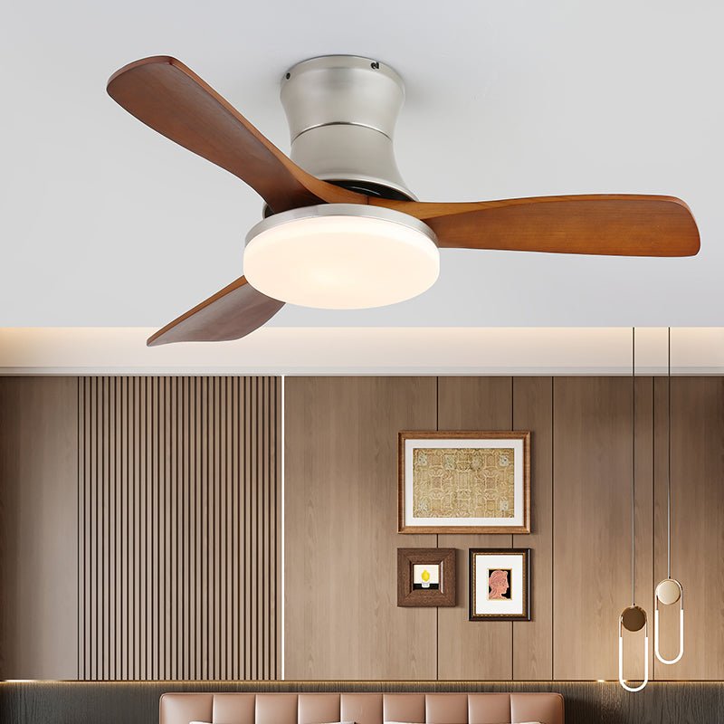 Plafonnier Ventilateur Elara Laiton & Bois