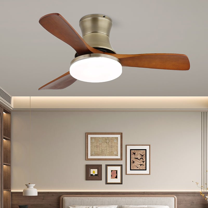 Plafonnier Ventilateur Elara Laiton & Bois