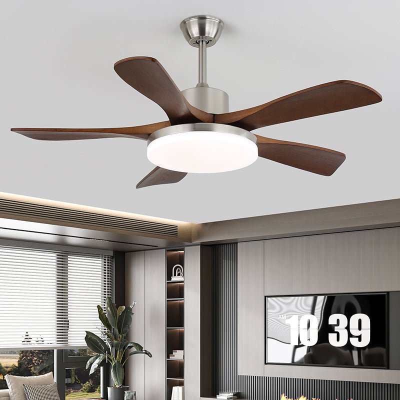 Plafonnier Ventilateur Elara Laiton & Bois