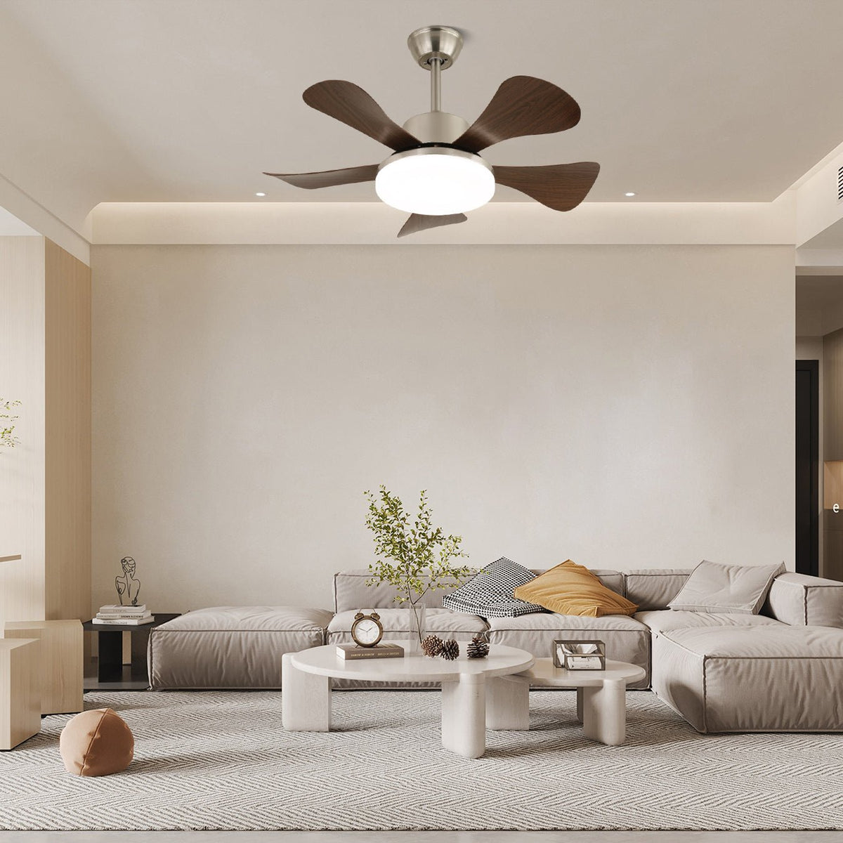 Plafonnier Ventilateur Aveline Nickel