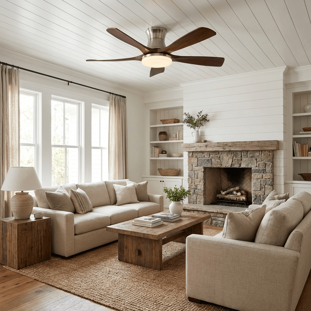 Plafonnier Ventilateur Hudson 5 Pales