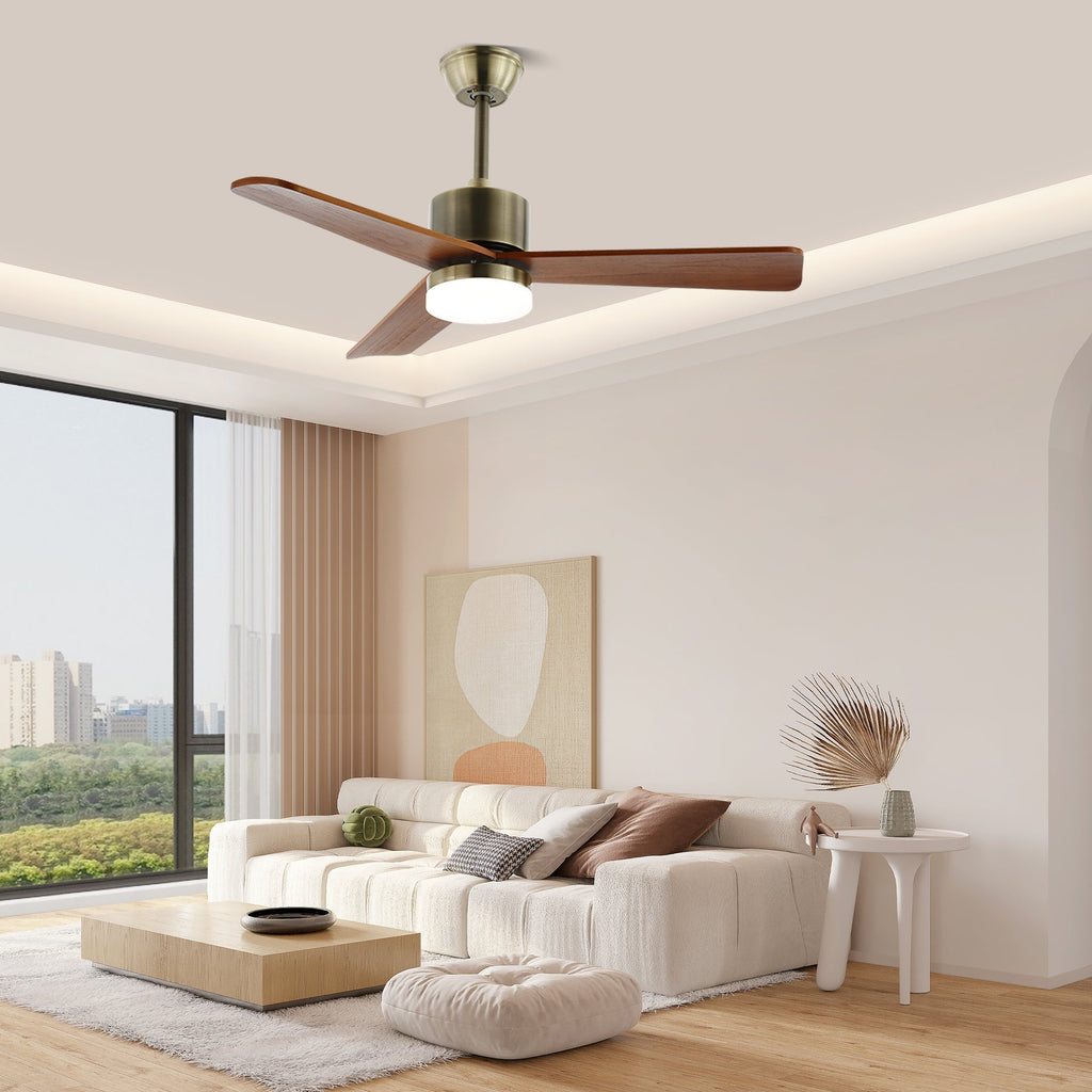 Plafonnier Ventilateur Ventio Bois & Nickel