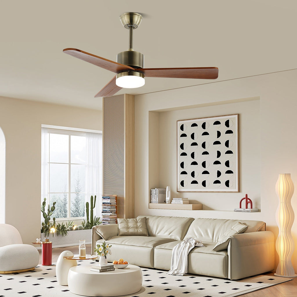 Plafonnier Ventilateur Ventio Bois & Nickel